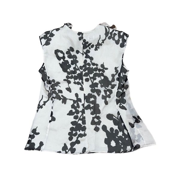 ARMANI COLLEZIONI Ruffled Front Sleeveless Blouse Women’s Size 8 Italy - Picture 4 of 11